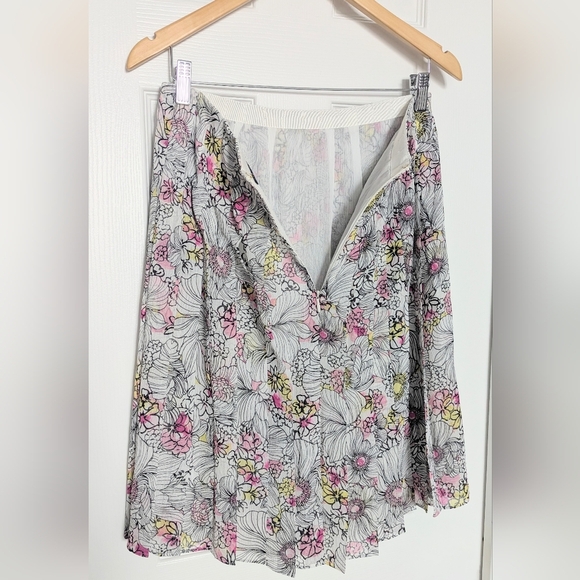Tommy Hilfiger Women's (Size 6) Multicolored Floral Pleated Flowy A-Line Skirt - Picture 4 of 15